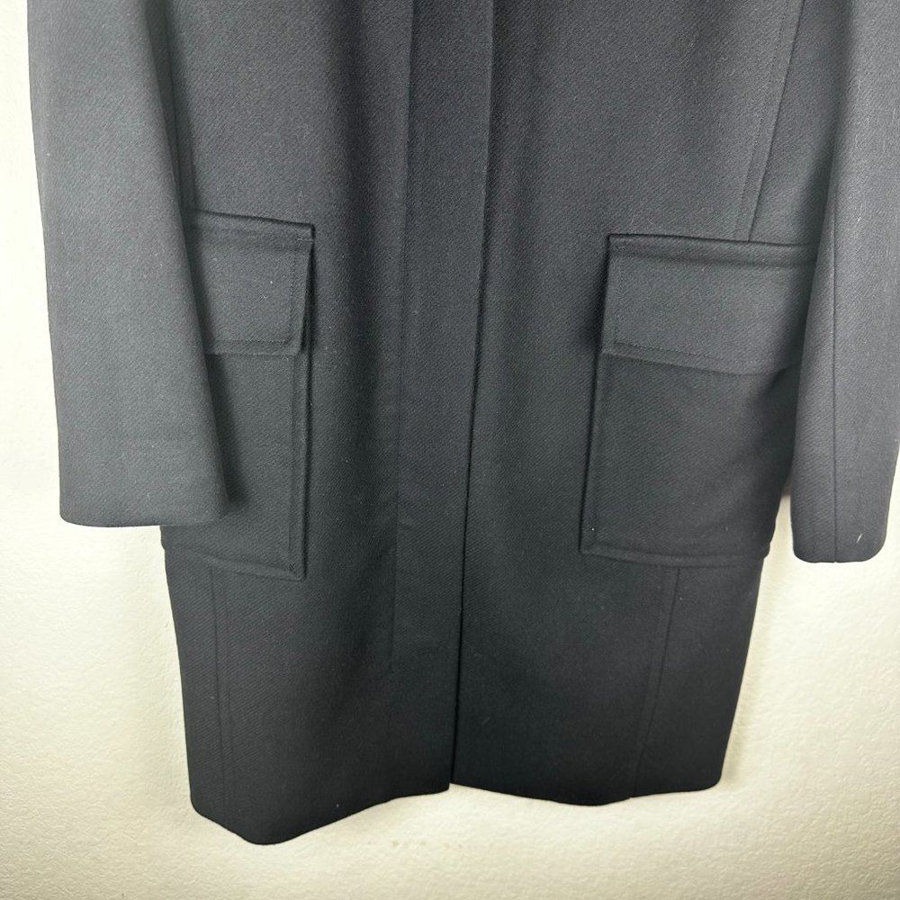 Theory Black Coat | size large | wool blend coat used twice - Picture 6 of 15